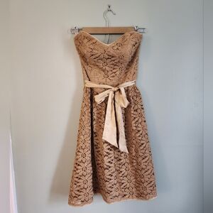 Betsey Johnson New York Strapless Lace Vintage Dress